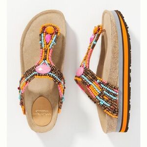 New Anthropologie x Maliparmi Beaded Sandals Size 9